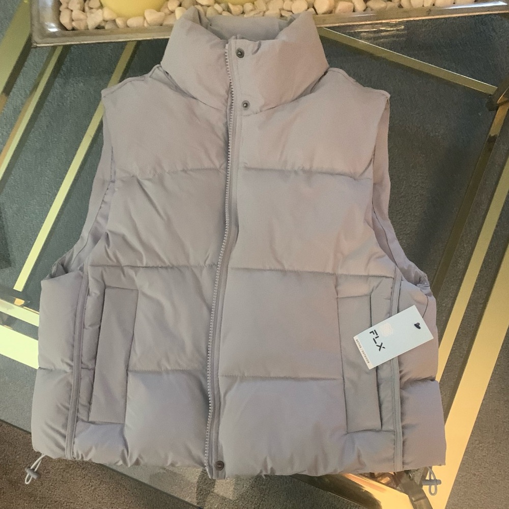 Women's Gray Puffer Vest